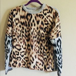 Zara animal print top